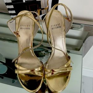 Stuart Weitzman metallic sandals